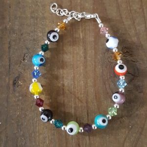 Sterling Silver Evil Eye Children's Bracelet